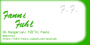 fanni fuhl business card